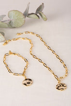 Load image into Gallery viewer, Coin pendant clip chain bracelet and necklace set - Cha Cha Closets
